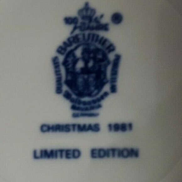 Bareuther Bavaria Weihnachten Christmas Plate Limited edition 1981 Children - Picture 5 of 5